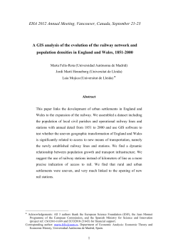 A GIS Analysis of the Evolution of the Railway Network and