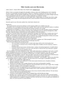 Title: Gravity wave over flat terrain.