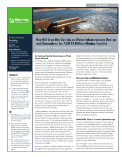 Roy Hill Iron Ore Optimizes Water Infrastructure