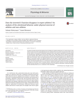 An analysis of the attentional behavior under physical exercise of at