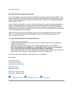 Home Use Program 2014-2015 - Bellwood