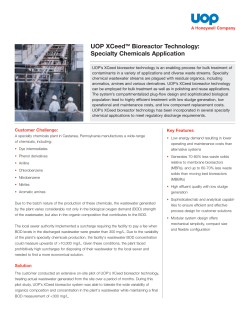 UOP XCeed Specialty Chemicals Wastewater