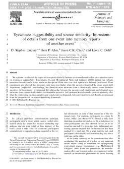 Intrusions of details from one event into memory reports of another