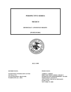 Perspective Series Mexico Democracy and Human Rights