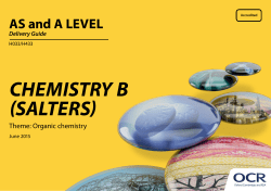 OCR AS and A Level Chemistry B Delivery Guide