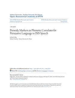 Prosody Markers as Phonetic Correlates for Persuasive