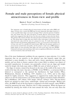 Female and male perceptions of female physical attractiveness in