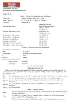 Material Safety Data Sheet Europium(iii) chloride hexahydrate