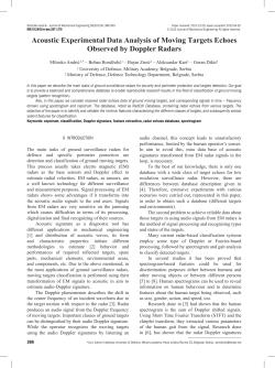 Acoustic Experimental Data Analysis of Moving Targets Echoes