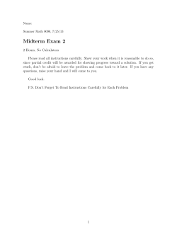 Second Midterm Solutions