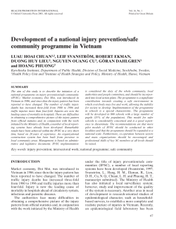 Development of a national injury prevention/safe