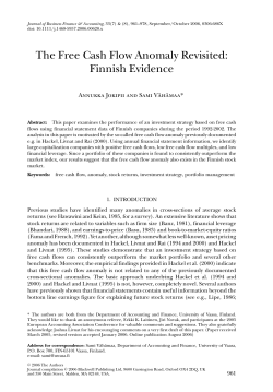 The Free Cash Flow Anomaly Revisited
