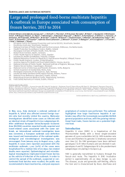 Large and prolonged food-borne multistate