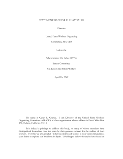 STATEMENT OF CESAR E. CHAVEZ 1969