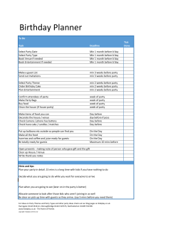 Birthday Planner