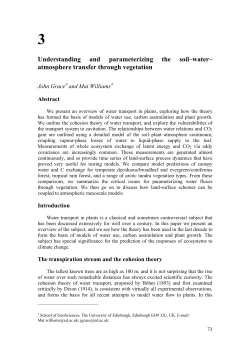Understanding and parameterizing the soil–water– atmosphere