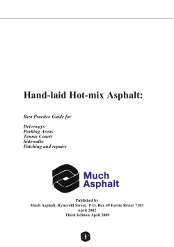 Hand-laid Hot-mix Asphalt