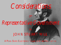 Considerations on Representative Government