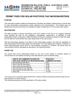permit fees for solar photovoltaic microinverters