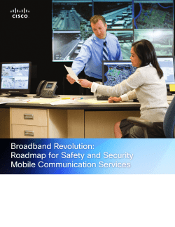Broadband Revolution: Roadmap for Safety and Security
