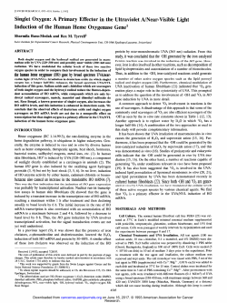 Singlet Oxygen: A Primary Effector in the