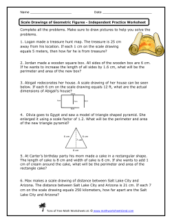 Scale Drawings of Geometric Figures Independent Practice Worksheet