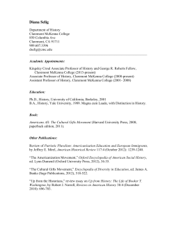 Diana Selig - Claremont McKenna College