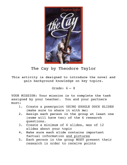 The Cay by Theodore Taylor