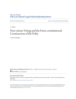 Non-citizen Voting and the Extra-constitutional Construction of the