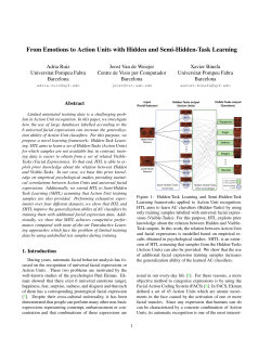 From Emotions to Action Units with Hidden and - CMTECH