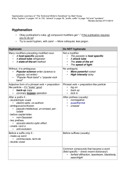 Hyphenation