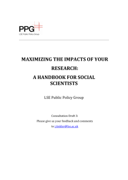 Handbook PDF for the LSE impact blog April 2011