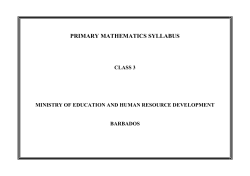 Class Three Syllabus - Media Resource Department