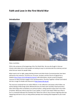 Faith and Love in the First World War