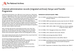 Colonial administration records (migrated archives) 8th tranche
