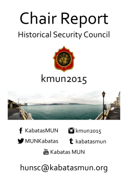 to the chair report of the Historical Security Council
