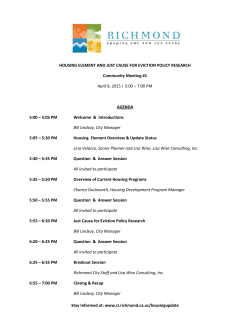 Stay Informed at: www.ci.richmond.ca.us/housingupdate HOUSING