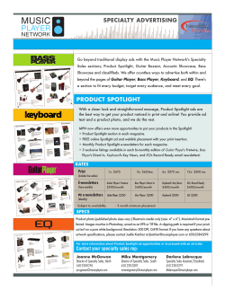 PRODUCT SPOTLIGHT SPECIALTY ADVERTISING