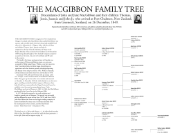 THE MACGIBBON FAMILY TREE