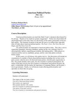 American Political Parties - BYU Political Science