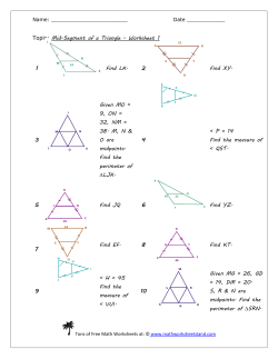 Mid-Segment of a Triangle Worksheet Five Pack