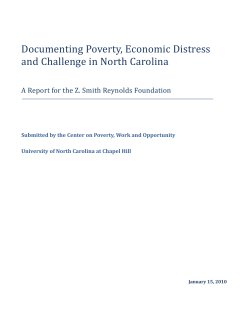 Documenting Poverty, Economic Distress and