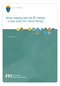 Noise mapping with the PE method
