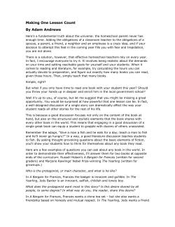 Making One Lesson Count By Adam Andrews