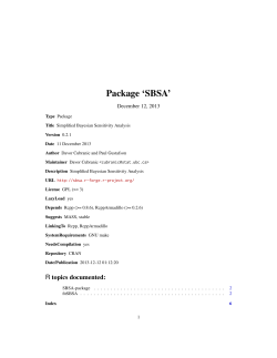 Package `SBSA`
