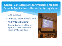 Medical Application Information 2017