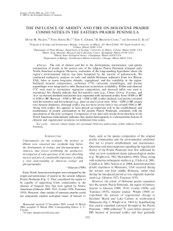 the influence of aridity and fire on holocene prairie
