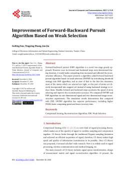 Improvement of Forward-Backward Pursuit Algorithm Based on