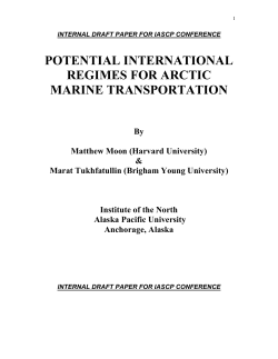 potential international regimes for arctic marine transportation