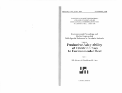 Productive Adaptability of Holstein Cows to Environmental Heat